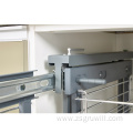 Soft-close pull-out stainless steel corner drawer basket